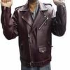 Мужская 100% натуральная мягкая кожа ягненка, мотоциклетная куртка, облегающий крой, с длинными рукавами, СТИЛЬНЫЙ и красивый вид, подарок для него