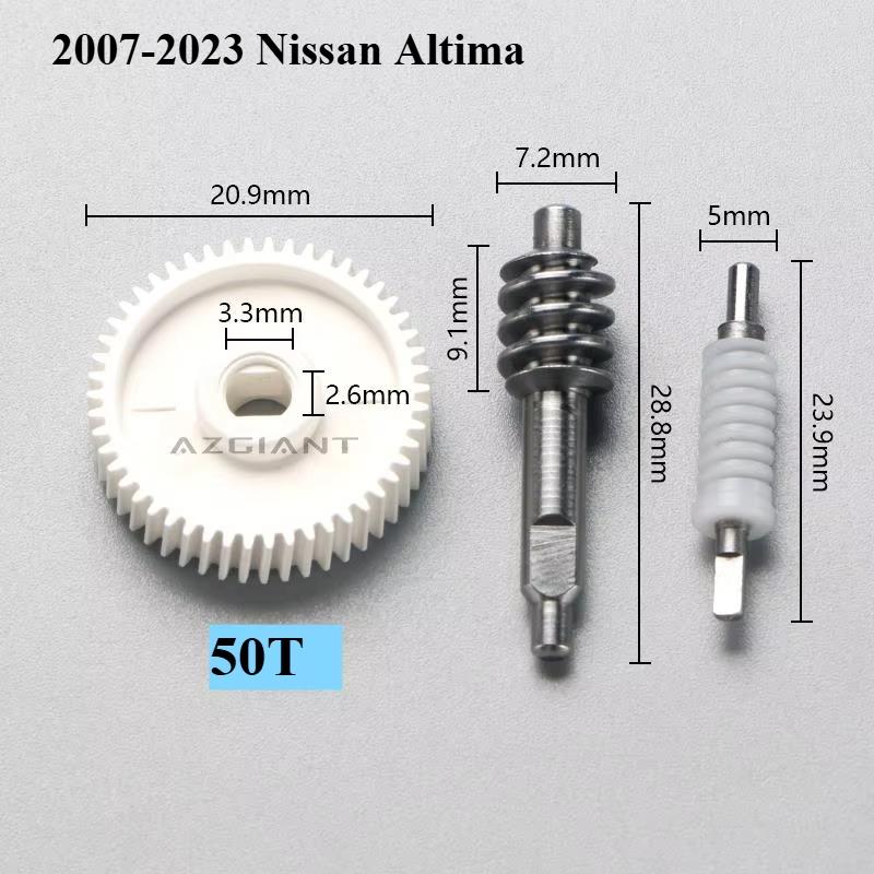 Для Nissan Altima 2002-2025 AZGIANT Привод складывания бокового зеркала заднего вида в сборе и набор шестерен Автомобильные аксессуары Ремонтный комплект
