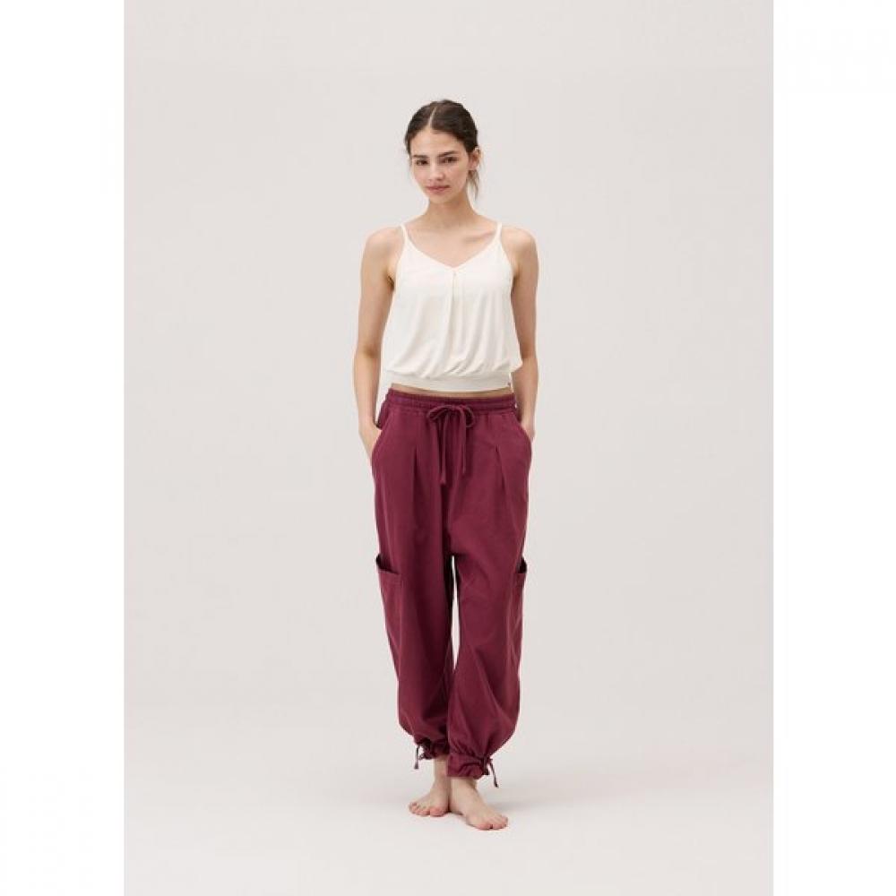 Budhi Mudra Women S Pocket Tapered pantS windSor Wine B63003apl82