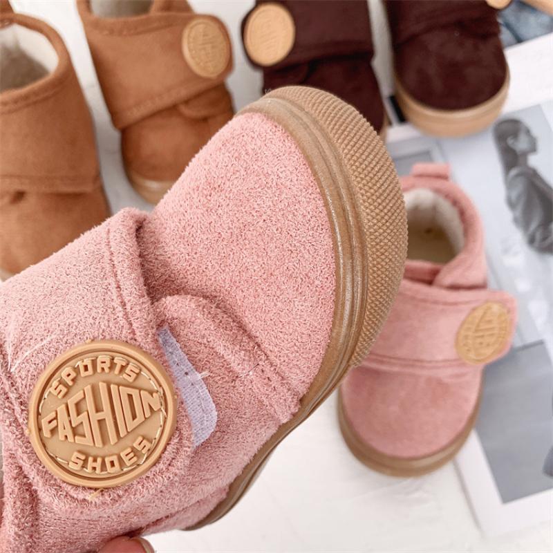 Snow Boots Anti Slip Solid Color Thickened Soft Soled Low Top Boys Girls