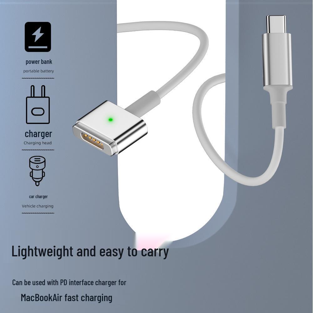 65W USB-C to MagSafe 1/2 Magnetic Charging Cable for Apple Laptops