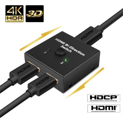 Переключатель HDMI Bi-Direction 2.0 Разветвитель HDMI 1x2/2x1 Адаптер Конвертер 2 в 1 выход для PS4 Pro/4/3 TV Box Переключатель HDMI 4K