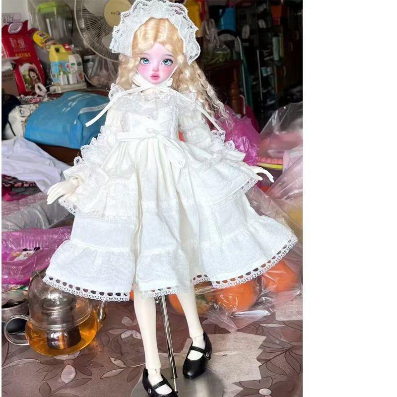 Одежда для кукол BJD 1/3 Винтажное кружевное платье на бретельках для 60 см BJD SD куклы Платье для девочки Игрушки для самостоятельной сборки Аксессуары Одежда для переодевания куклы