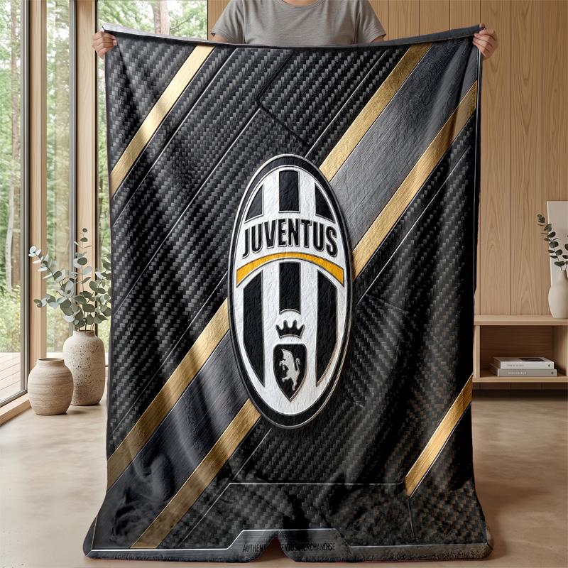 Juventus FC Theme blanket Soft Flannel Blanket Plush Throw Blanket Cozy Sofa Bed Blanket for Home Decor