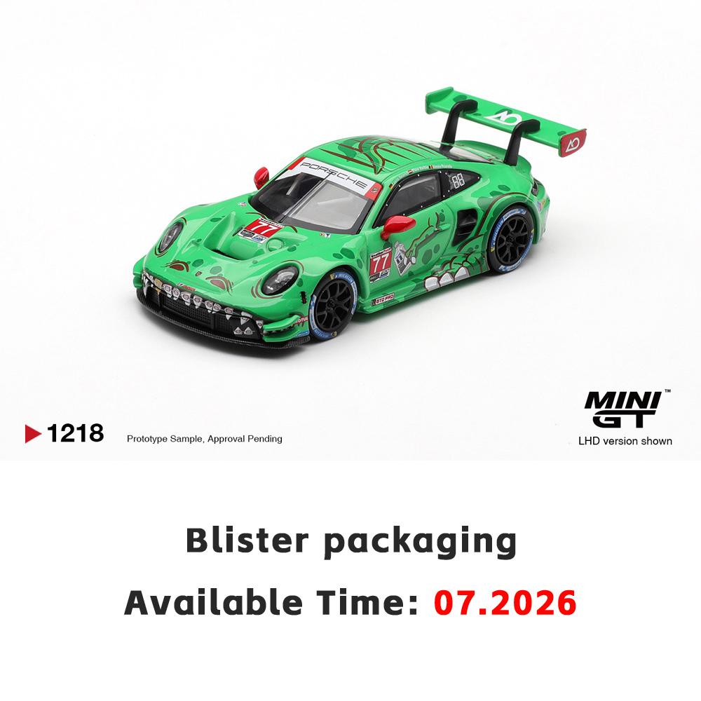 AABKO1 Presale MINIGT 1/64 Porsche 911 Gt3 R(992) #77 Diecast Model Car Blister Packaging High Performance Model Gift for Boys Adults