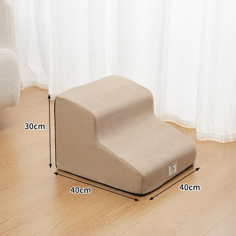 Curved Dog Stairs Ramp for High Beds Corduroy Pet Ramp Stairs for Small Dogs and Cats Ramp Step Wear Resistant Pet Supplies