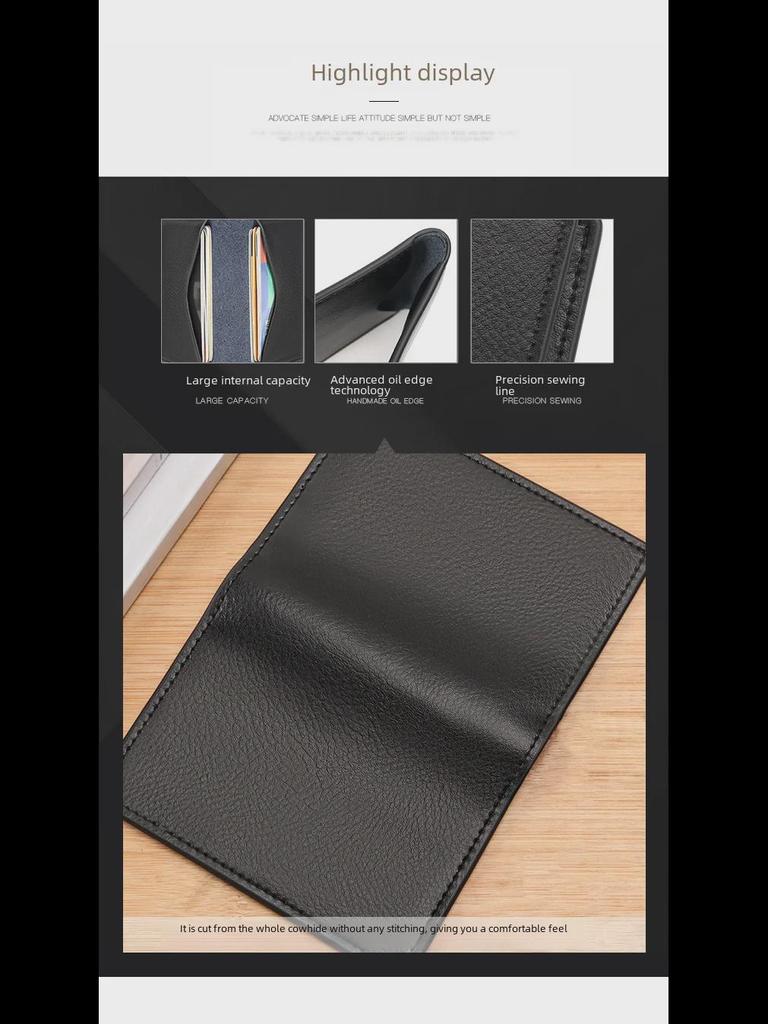 Мужская визитница из натуральной кожи для визиток и банковских карт - модель 3003.