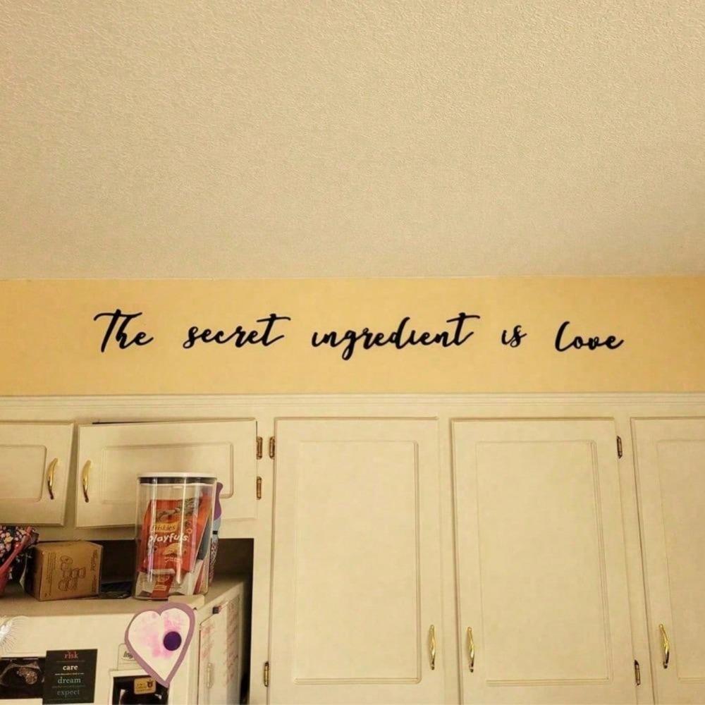 The Secret InGredient Is Love/Please Seat Yourself/This Is Us Modern Black Metal Wall Home Decor Hanging Wall Art For Home Decoration