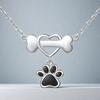 Европейская и американская мода подарок любовь ожерелье для женщин милый собачий коготь популярный капельный клей кость 1 шт черный серебряный ювелирный кулон ручной работы