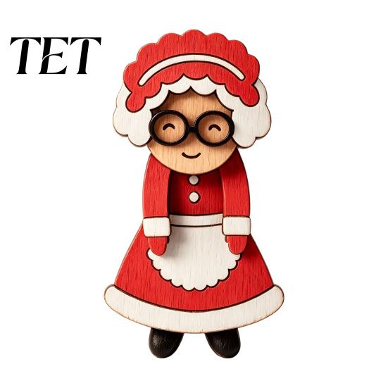 Reusable Festival Party Supplies Christmas Wooden Dangle Toy, Santa Claus Refrigerator Magnet, Cute Cartoon Scene Decoration Ornaments Snowman