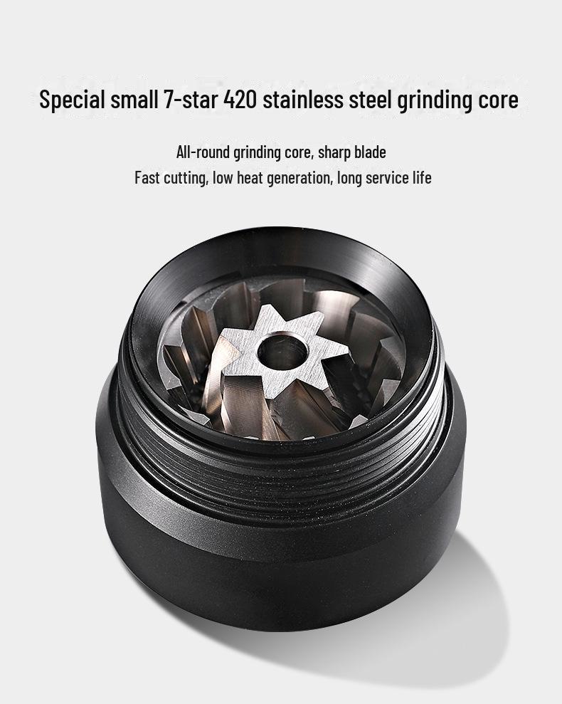 Stainless Steel Hand-Crank Coffee Grinder with External Adjustment for Italian Coffee