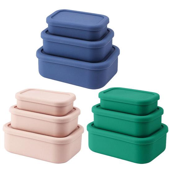 3 шт. 300/700/1300 мл ланч-бокс с крышкой, хорошо герметизируется, пригоден для использования в микроволновой печи, пикника, похода, портативный контейнер для еды для ежедневного использования