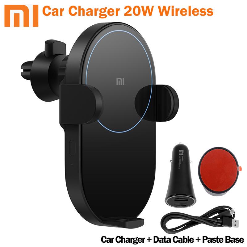 Xiaomi Беспроводное автомобильное зарядное устройство Mi 20 Вт Max Qi, интеллектуальный инфракрасный датчик, быстрая зарядка, автомобильный держатель для телефона с двойным охлаждением для Mi 9
