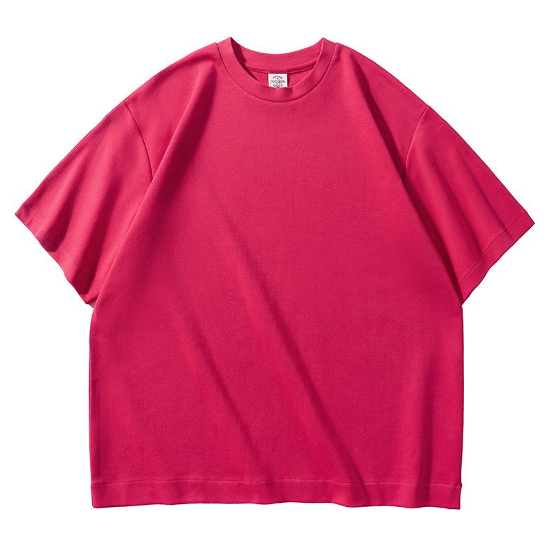 AG 300g Oversized Casual Drop Shoulder Heavyweight Custom Logo Short Sleeve Crew Neck Solid T-shirt