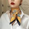 Женский Шелковый Шарф Летний Шарф для Волос Шелковый Сатин Платок Женские Резинки для Волос Повязка на Голову Украшение для Волос Женская Бандана Сумка Шарфы