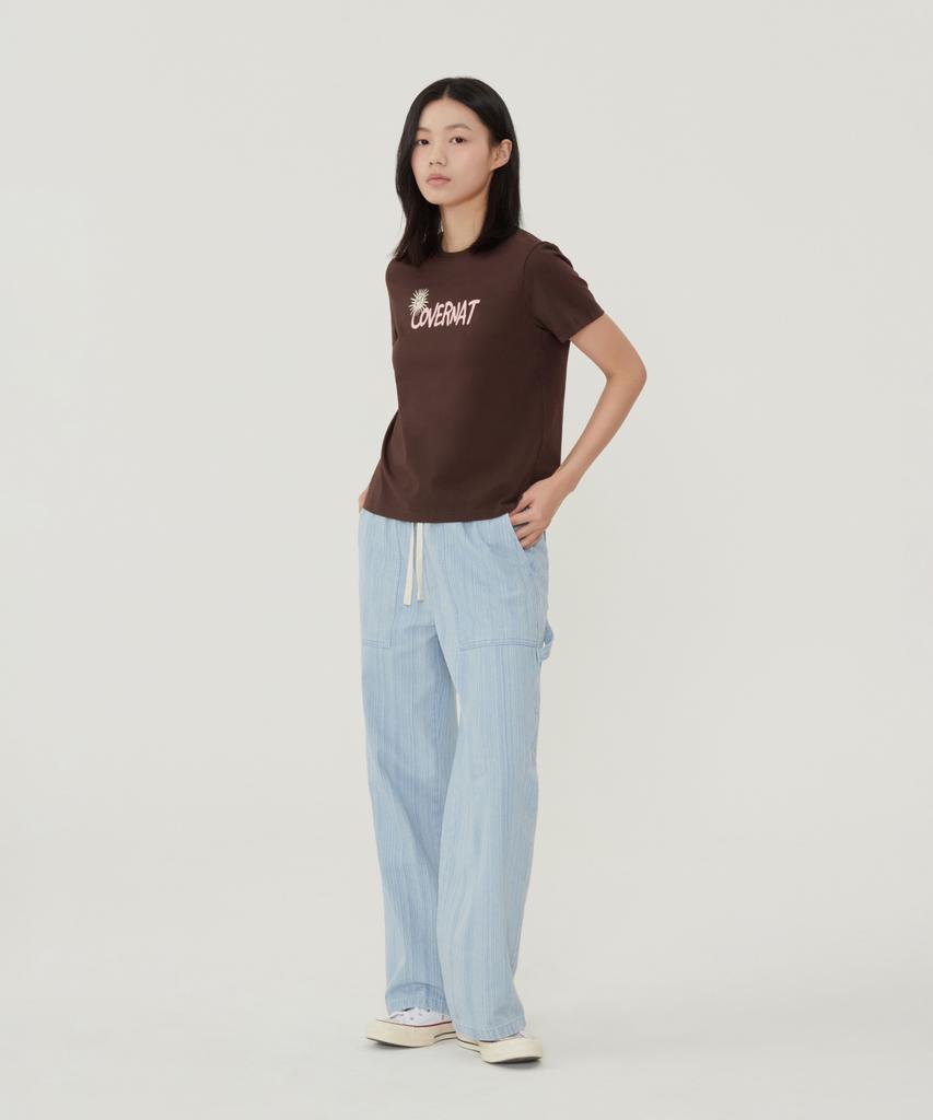 COVERNAT WOMAN Soleil Graphic T-Shirt Ivory
