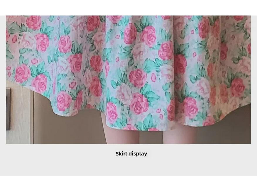 2024 Модное летнее платье принцессы с цветочным принтом для девочек