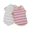 Pets Accessories Pet Sweatshirt Round Neck Cotton Pet Dog Colorful Striped T-shirt
