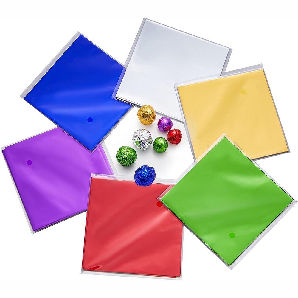 10x10cm Aluminum Foil Paper 9 Colors Candy Wrapping Paper New Foil Candy Wrappers