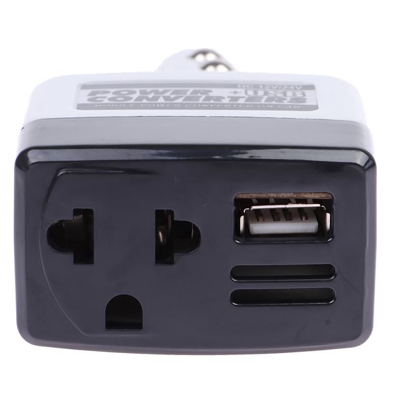 Автомобильный преобразователь питания USB DC 12/24 В в AC 220 В Автомобильный инвертор для телефона Инвертор 12 В Универсальный силовой трансформатор Зарядное устройство для мобильного телефона USB-порт