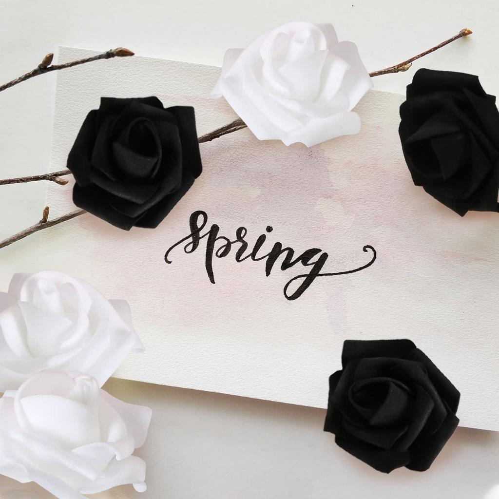 200 шт. искусственных роз, искусственные головки цветов, розы без стеблей, 5 см, пенопластовые розы, искусственные головки цветов для поделок, свадебных украшений для детского душа