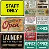 Staff Only Metal Sign Vintage Personalized Open Closed Funny Customized Place S Painting Home Decor 8x12 Inch