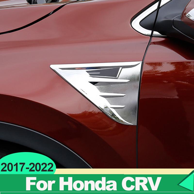 Для Honda CRV CR-V 2017 2018     5-е Гибридное ABS Автомобильная Декоративная Панель на Боковых Жабрах Накладка-Наклейка