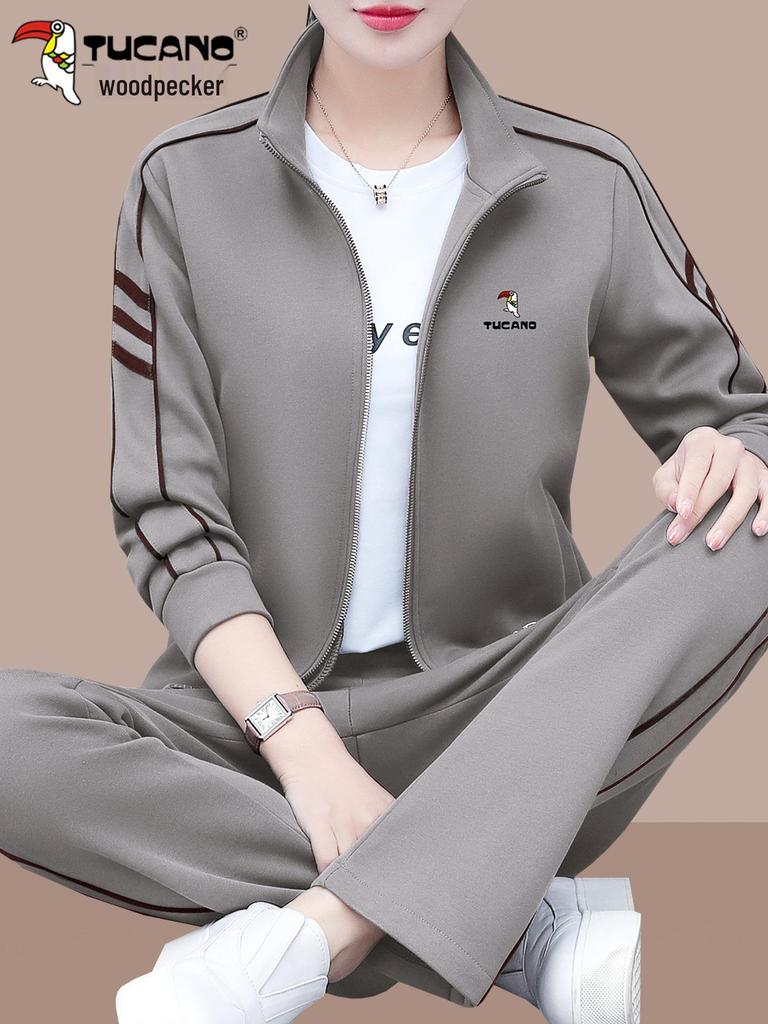 Woodpecker High Waist Wide Leg Draping Women's Pants - Spring/Autumn 2025 Ice Silk Straight Trousers