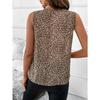 JKASHDK Women's Fashion Casual Summer Spring Leopard Print Sleeveless V-Neck Blouses & Shirts