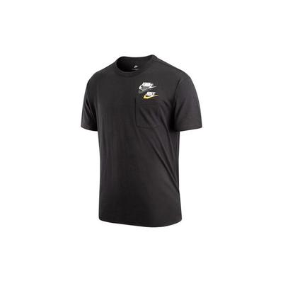 As M Nsw Tee Prem Pocket Повседневная дышащая круглая горловина с логотипом однотонная футболка с коротким рукавом Мужская футболка черная DV3316-010