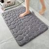 Door Mat 1PCS Kitchen Floor Mat Absorbent and Quick-drying Coral Velvet Embossed Bathroom Pebbles Toilet Non-slip Foot Mats