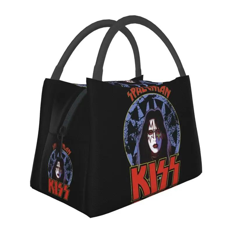 KISS с логотипом и лентой, термосумка для ланча для женщин, герметичная, термосумка для ланча, для офиса, пикника, путешествий