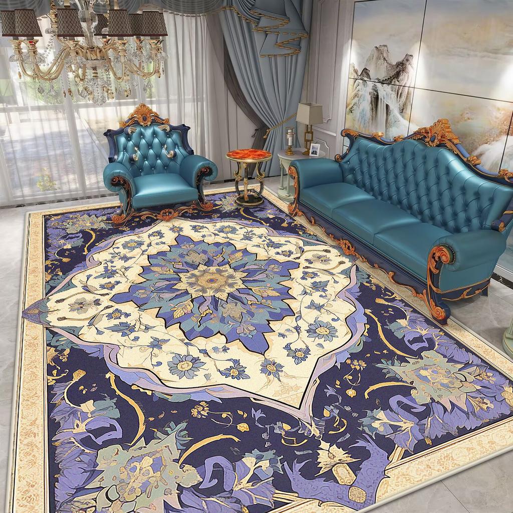Ретро Богемия Ковры Большого Размера Украшение Гостиной Дом Отель Холл Ковер Спальня Диван Столик Прикроватный Нескользящий Напольный Коврик Тапете