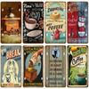 Home Decor Posters Painting Tin Plate Retro Metal Sign Wall Plaques Vodka Coffee Beer Whiskey Sex Drink Wine Tin Sign Plaque