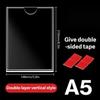Высокопрозрачная прозрачная акриловая настенная рамка A4 A5 Держатель для табличек для сертификата, фото, водительских прав, документа, магазина, офиса, дома, дисплей