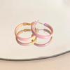 Dreamy Gradient Yellow-Pink Circle Earrings for Women - Luxurious, Bold Hoop Earrings, Trendy Fashion