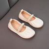 Fashion Sweet Children Leather Shoes Soft Soled Lightweight Mary Jane Shoe Pearl Slip-on Style Girls Princess Shoes Party