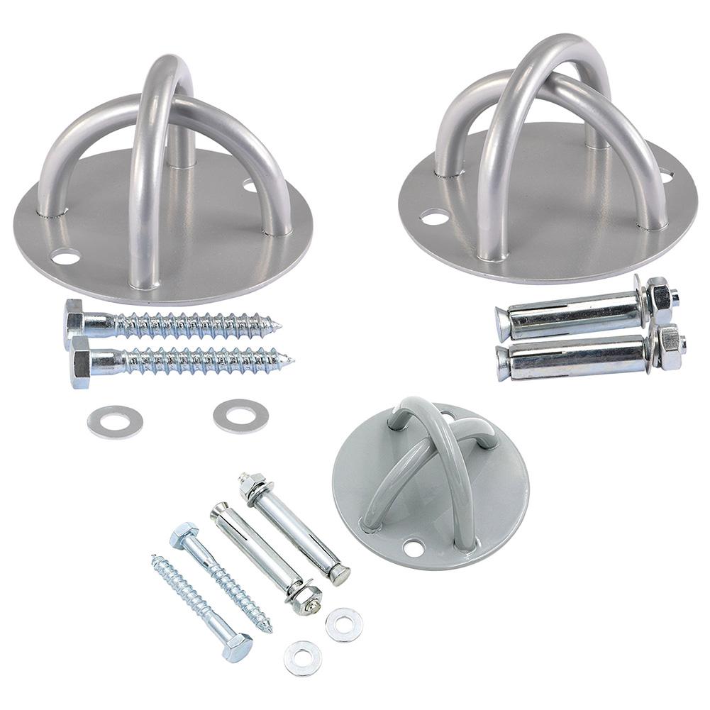 2-hole Wall Mount Bracket For Suspension Straps Ceiling Anchor Mount With 2 Self-tapping Screws / 2 Expansion Screws