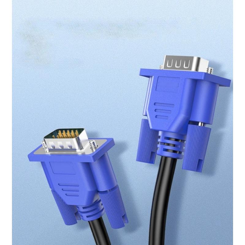 1,5 м / 5 м VGA-кабель 3+6 Папа-Папа Видеокабель Полностью медный 15-контактный VGA HD-кабель Линии подключения для компьютерного монитора, проектора