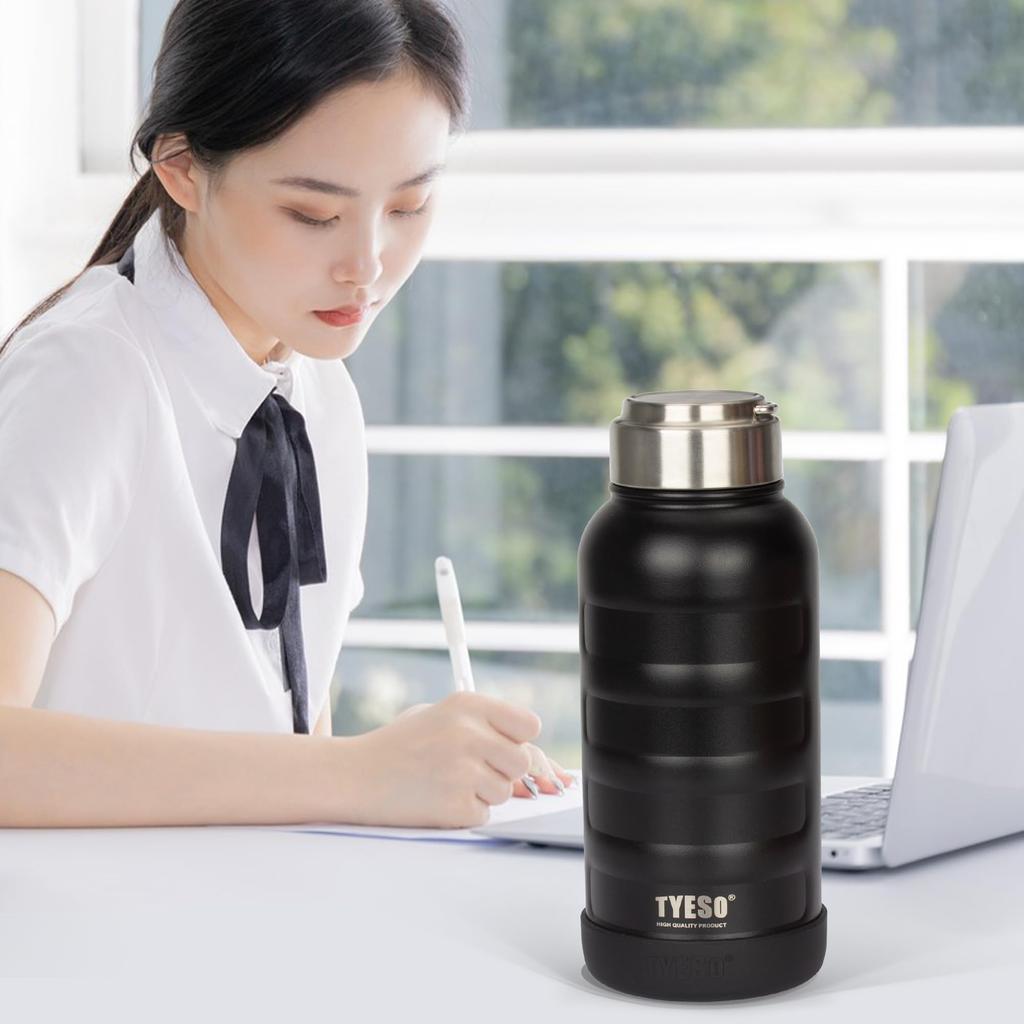 TYESO Silicone Water Bottle Cover for Water Bottles and Tumblers, Vacuum Insulated, Protective Bottom Cover, Anti-Slip, Noise-Resistant, 7 Colors,