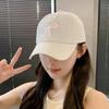 Sweet Bowknot Embroidery Baseball Hat For Women Solid Color Korean Girl Peaked Cap Outdoor Soft Cotton Snapback Sun Visors Hat