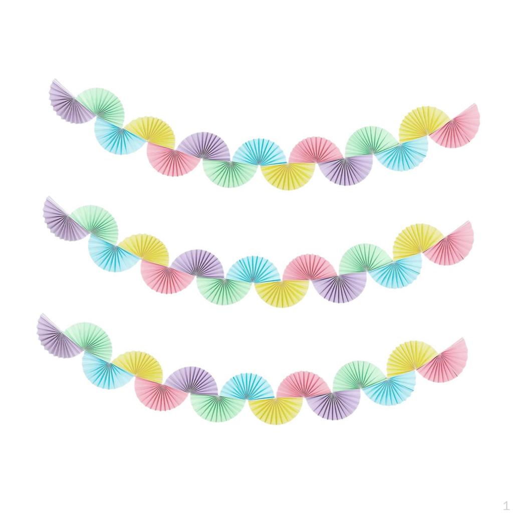 3 шт. Бумажные веера Гирлянда Фон Баннер Подвесное украшение для Карнавала Свадебного душа