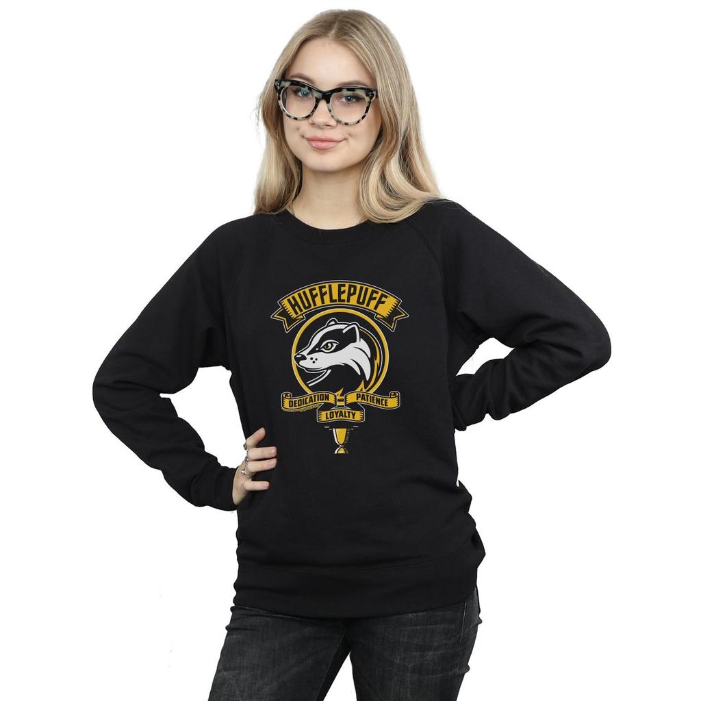 Harry Potter Womens/Ladies Hufflepuff Toon Crest Sweatshirt