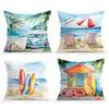 Наволочка Летний Пляжный Отпуск Акварельная Живопись Наволочки 45X45см Для Дивана, Кровати, Автомобиля, Гостиной Домашний Декор