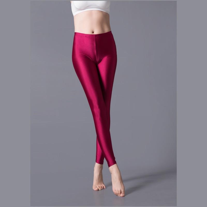Women Leggings Girl Slim Cropped Trousers High Elasticity Skinny Casual Pants Dance Performance Trousers