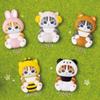 Pvc Mini Unique Animal Figures Featuring Adorable Cats In Bee And Bunny Costumes For Kids