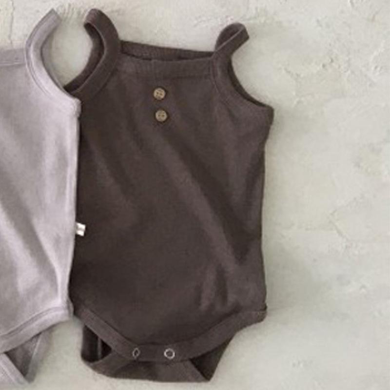 Korean Baby Soft Cotton Sling Jumpsuit - Summer Vest