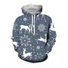 Christmas Reindeer Snowflake Graphic Sweatshirts Ornament Xmas Tree Elk 3D Printed Hoodies For Men Casual Woemn Y2k Pullovers