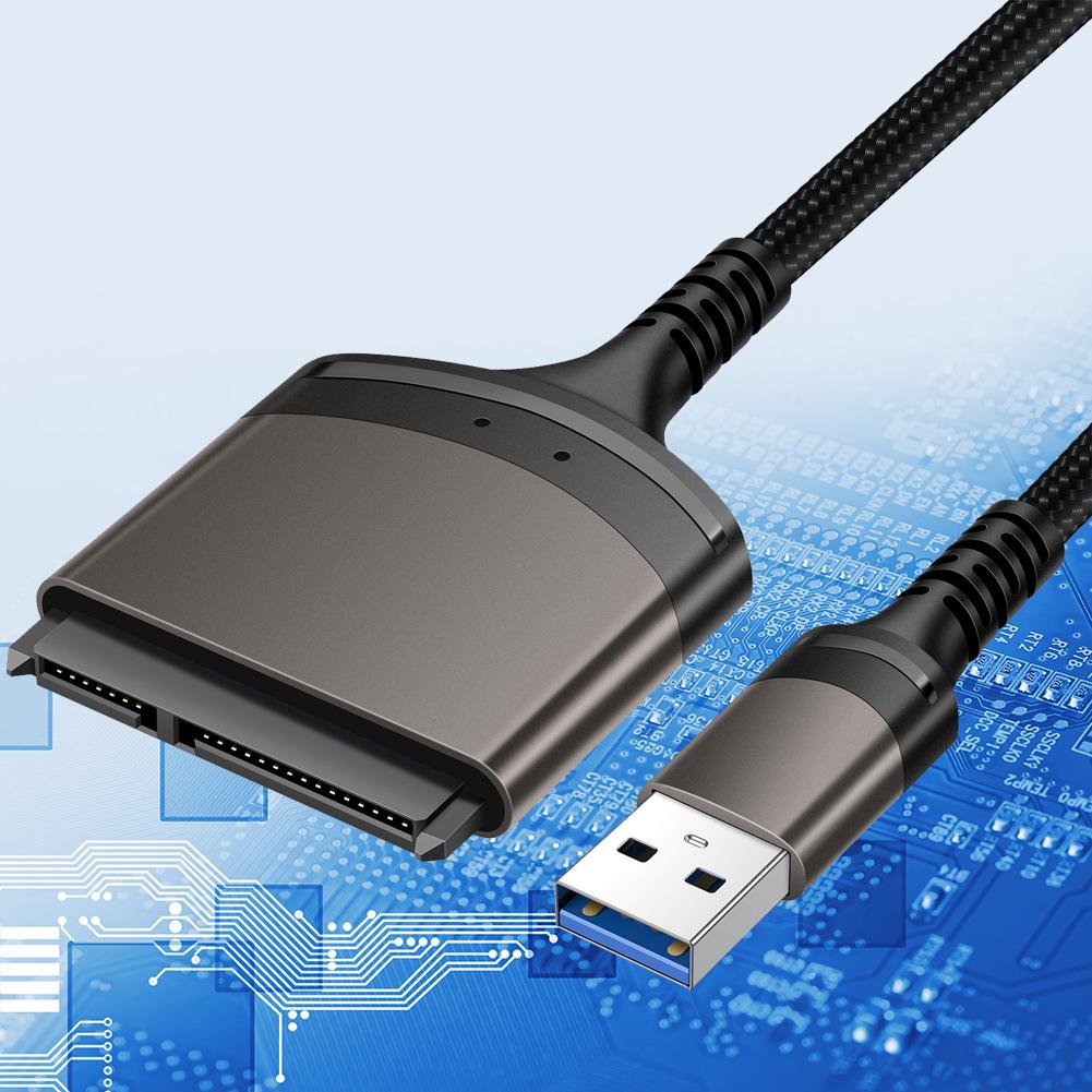 23 см USB 3.0/Type C на SATA Кабель-адаптер 7+15/22 Pin Компьютерный разъем Алюминиевый корпус Внешний конвертер для 2,5-дюймовых SSD HDD