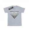 Girls Superman Man Of Steel Shield Cotton T-Shirt